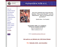 Tablet Screenshot of humanitaere-hilfe-ev.de